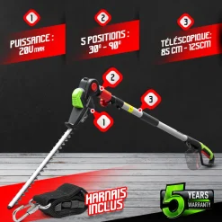 Constructor - Taille haies sur perche 20v max sans batterie - lame 51cm -