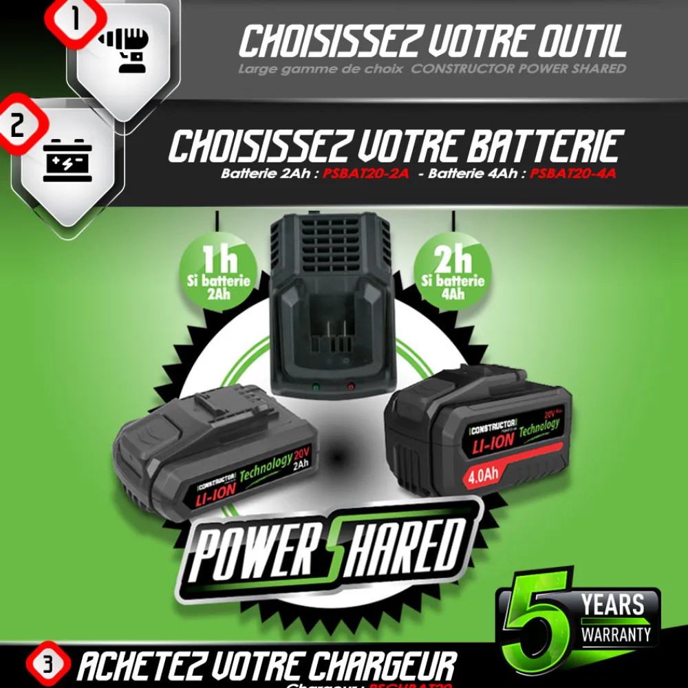 Constructor - Taille haies 20v max sans batterie - lame 55cm - capacité de coupe 16mm - const Outlet