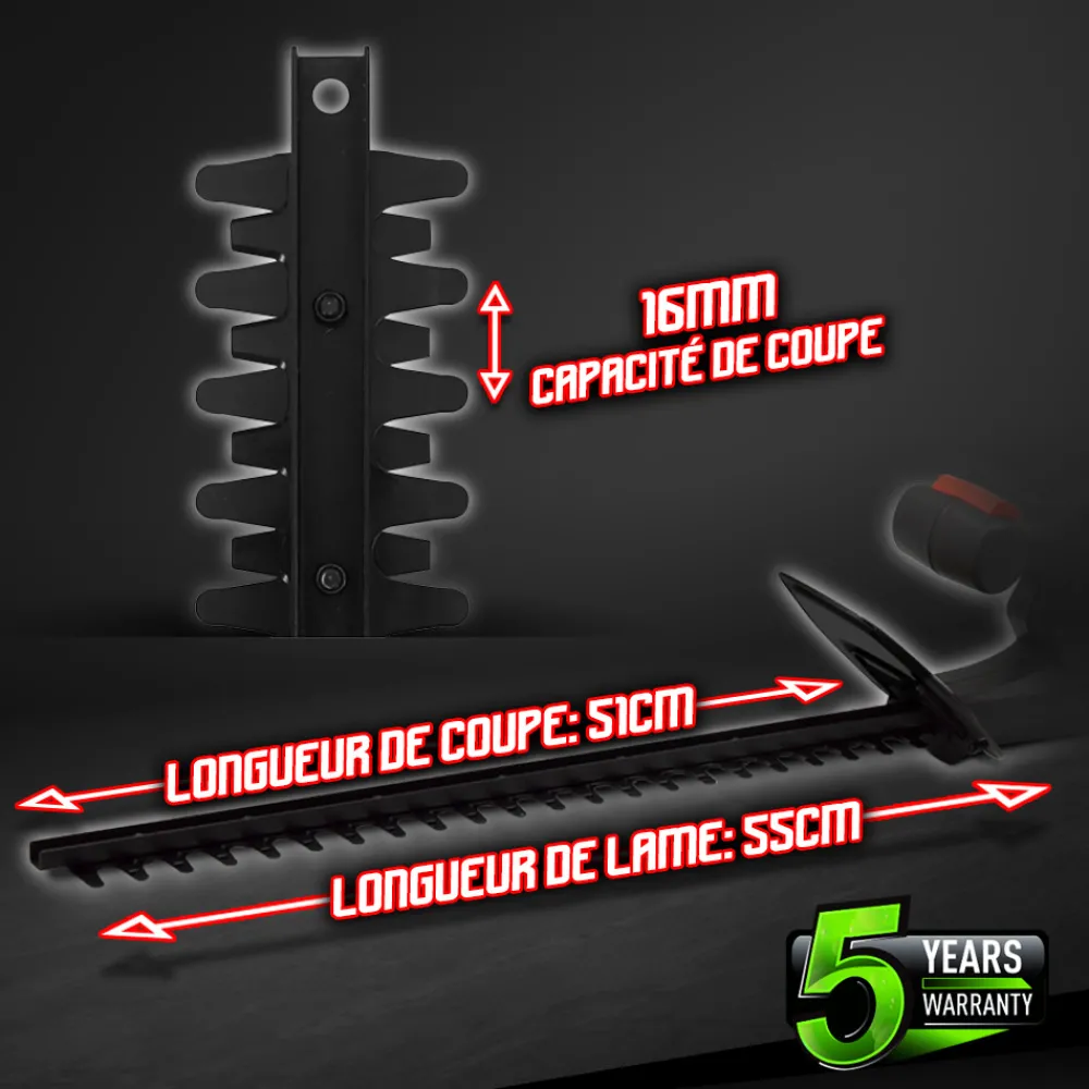 Constructor - Taille haies 20v max sans batterie - lame 55cm - capacité de coupe 16mm - const Outlet