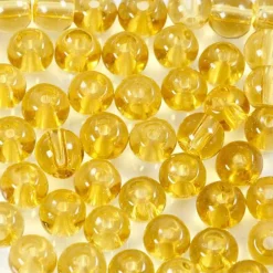 Creotime - 45 perles en verre à facettes rondes ø 4 mm - jaune Clearance