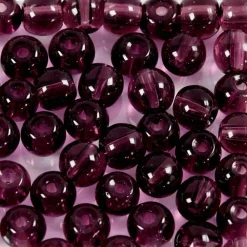 Creotime - 45 perles en verre à facettes rondes ø 4 mm - violet Clearance