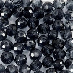 Creotime - 45 perles à facettes rondes ø 4 mm - gris foncé Best
