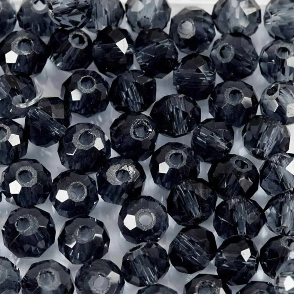Creotime - 45 perles à facettes rondes ø 4 mm - gris foncé Best