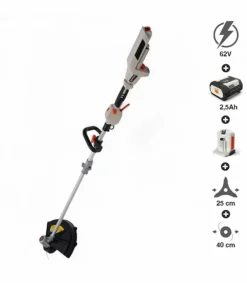 Daewoo Coupe-Bordures Et Débroussailleuses | - Pack coupe-bordures à batterie 62v puissante batterie et chargeur inclus dalst62bl-16d-2-5ah