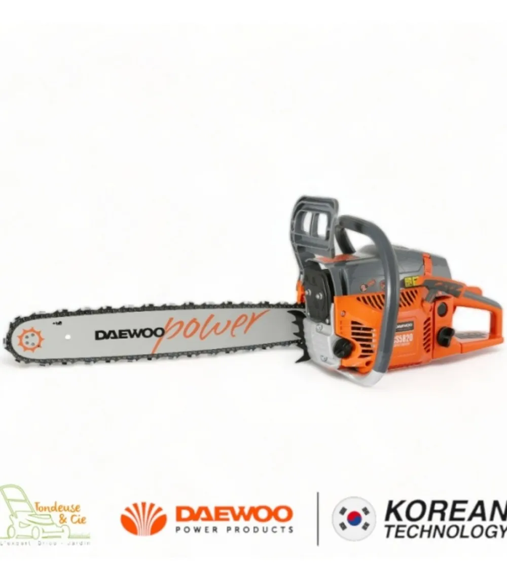 Daewoo - Tronçonneuse thermique professionnelle 54,6cc 3,3cv guide 50 cm anti vibration dcs5820