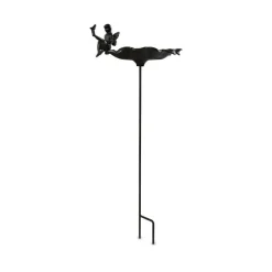 Décoration D'autrefois Oiseaux Du Jardin | DÉCORATION D'AUTREFOIS - Abreuvoir oiseau ange sur pied fonte fonte marron -
