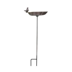 Décoration D'autrefois Oiseaux Du Jardin | DÉCORATION D'AUTREFOIS - Abreuvoir oiseau sur pied fonte fonte marron -