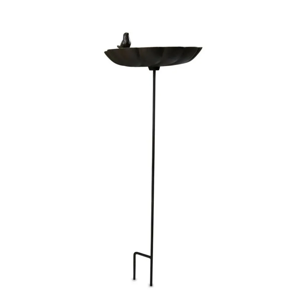 Décoration D'autrefois Oiseaux Du Jardin | DÉCORATION D'AUTREFOIS - Abreuvoir oiseau sur pied fonte fonte marron -