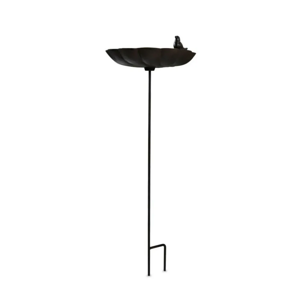 Décoration D'autrefois Oiseaux Du Jardin | DÉCORATION D'AUTREFOIS - Abreuvoir oiseau sur pied fonte fonte marron -