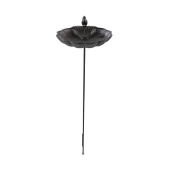 Décoration D'autrefois Oiseaux Du Jardin | DÉCORATION D'AUTREFOIS - Abreuvoir oiseau sur pied fonte fonte marron -