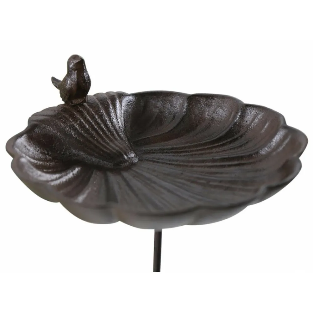 Décoration D'autrefois Oiseaux Du Jardin | DÉCORATION D'AUTREFOIS - Abreuvoir oiseau sur pied fonte fonte marron -