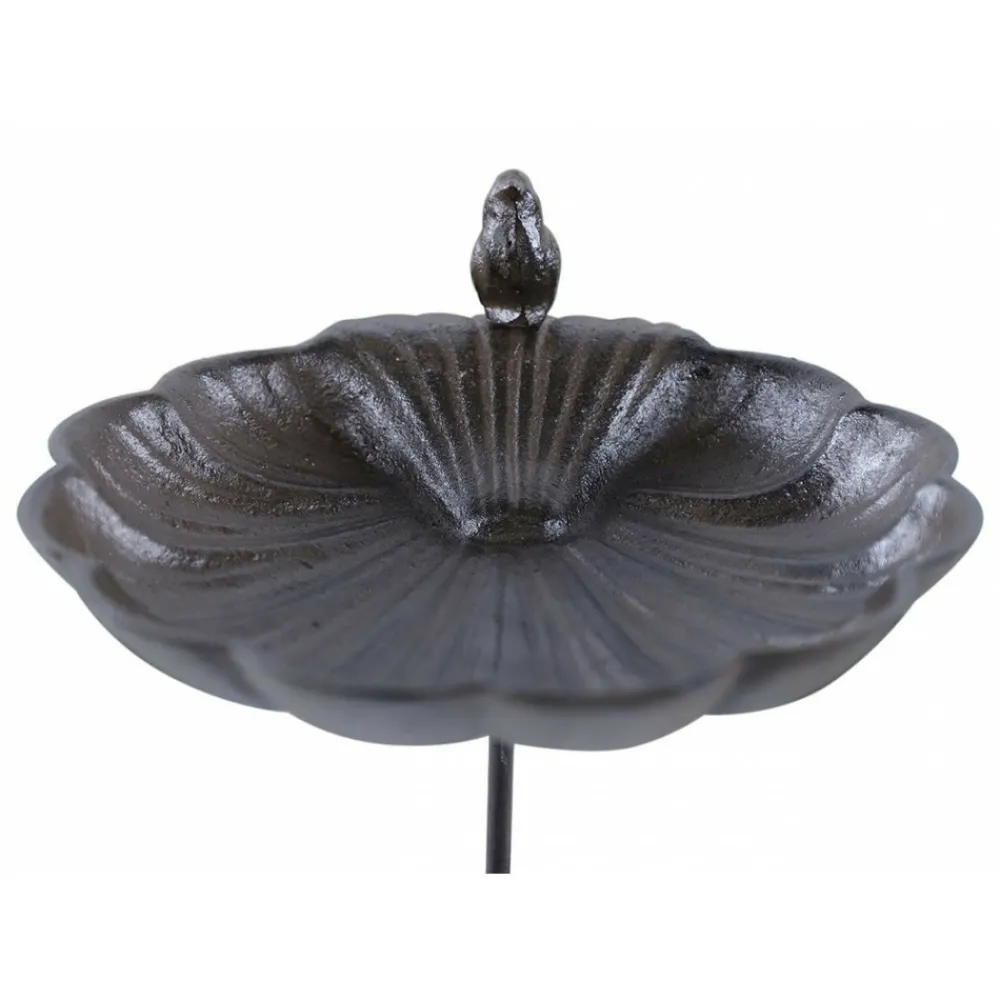 Décoration D'autrefois Oiseaux Du Jardin | DÉCORATION D'AUTREFOIS - Abreuvoir oiseau sur pied fonte fonte marron -