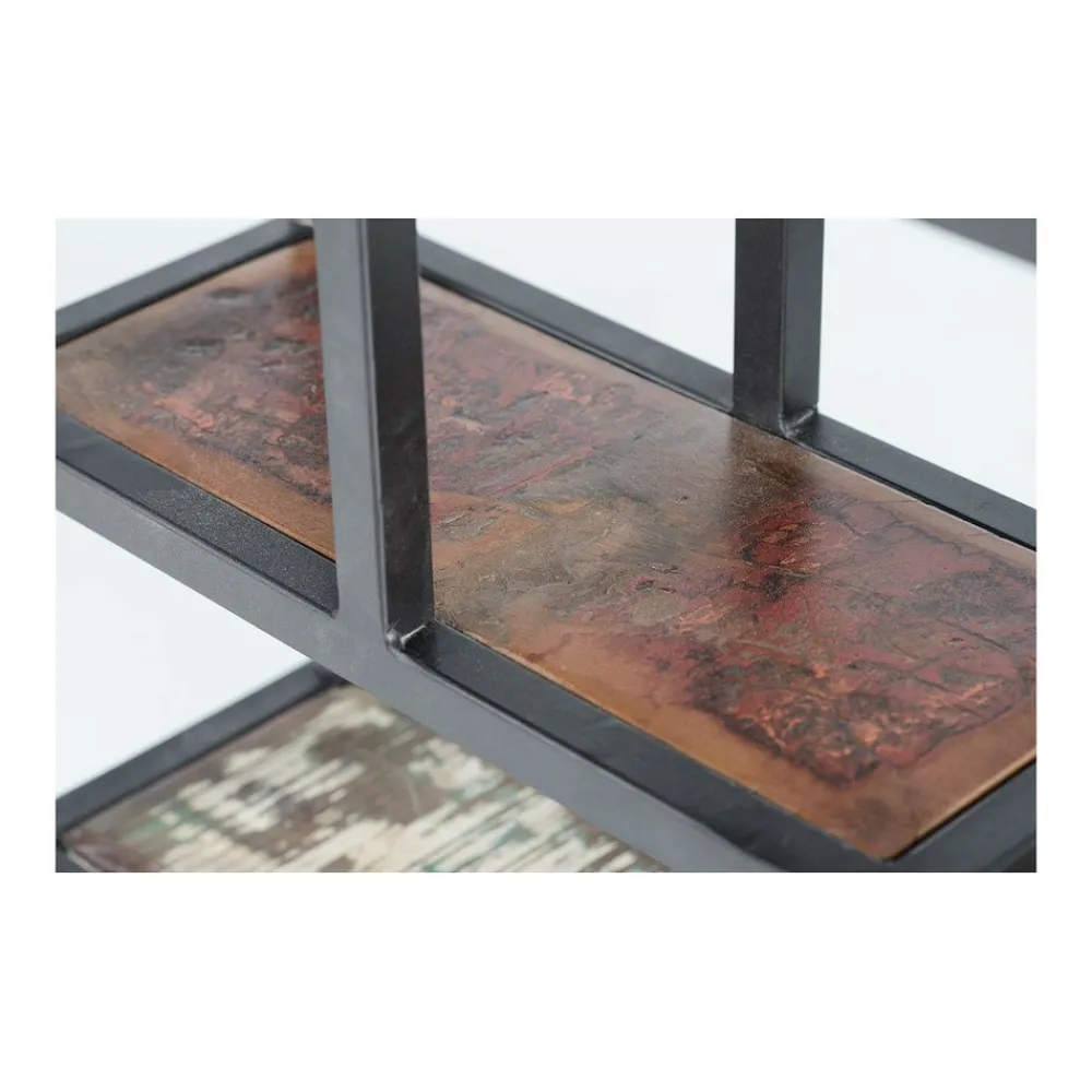 Décoration D'autrefois DÉCORATION D'AUTREFOIS - Etagère murale bois-métal marron - Sale
