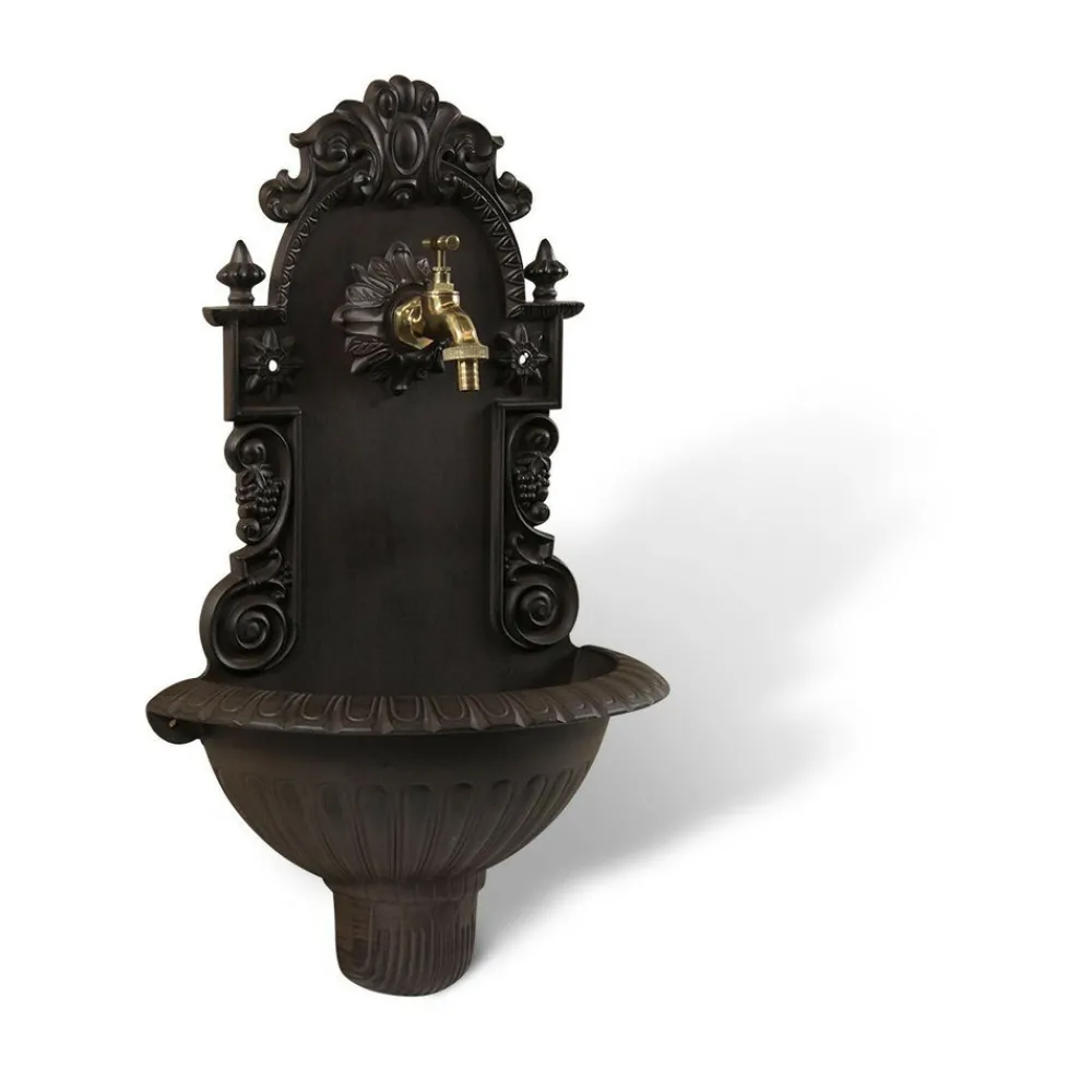 Décoration D'autrefois Bassins Et Fontaines | DÉCORATION D'AUTREFOIS - Fontaine de jardin aluminium marron -
