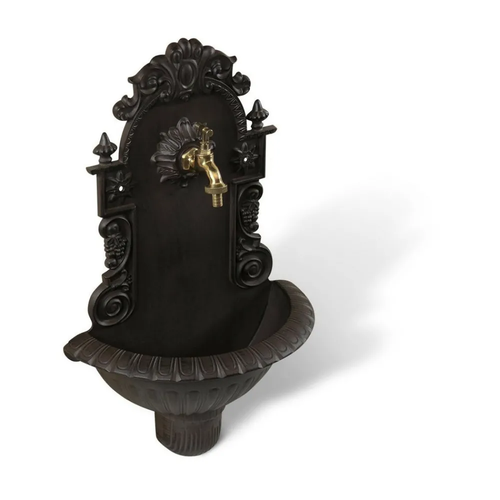 Décoration D'autrefois Bassins Et Fontaines | DÉCORATION D'AUTREFOIS - Fontaine de jardin aluminium marron -