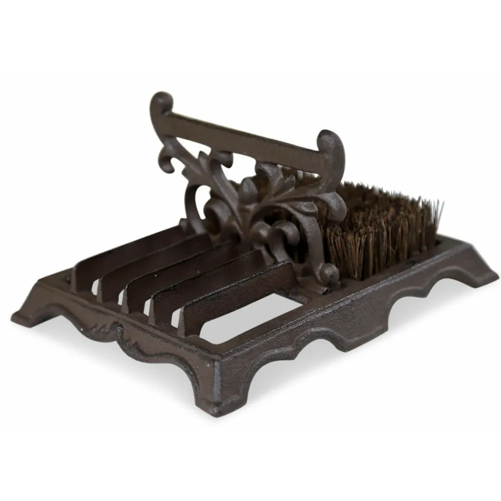 Décoration D'autrefois Entretien De La Maison | DÉCORATION D'AUTREFOIS - Gratte-pied fonte fonte marron -