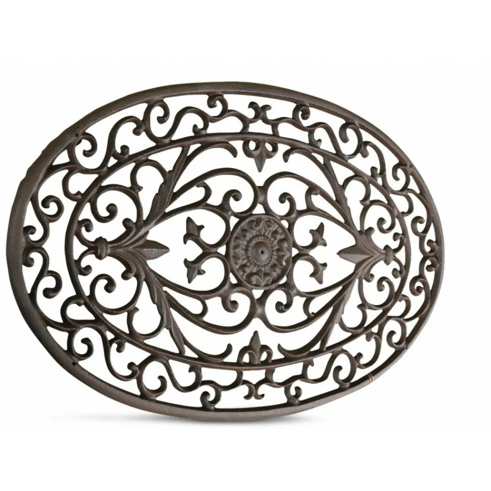 Décoration D'autrefois Entretien De La Maison | DÉCORATION D'AUTREFOIS - Paillasson lune fonte fonte marron -