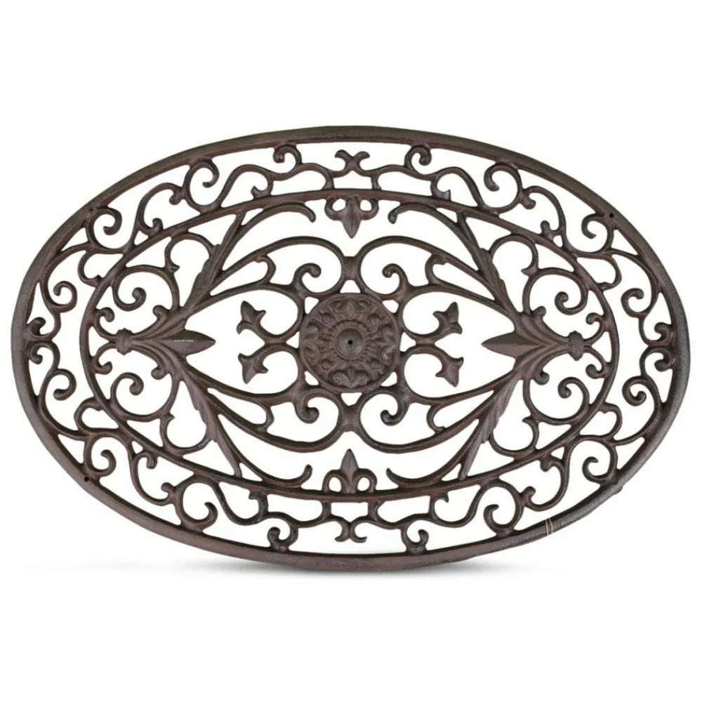 Décoration D'autrefois Entretien De La Maison | DÉCORATION D'AUTREFOIS - Paillasson lune fonte fonte marron -