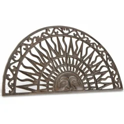 Décoration D'autrefois Entretien De La Maison | DÉCORATION D'AUTREFOIS - Paillasson demi lune fonte fonte marron -