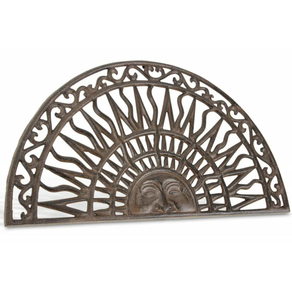 Décoration D'autrefois Entretien De La Maison | DÉCORATION D'AUTREFOIS - Paillasson demi lune fonte fonte marron -