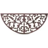 Décoration D'autrefois Entretien De La Maison | DÉCORATION D'AUTREFOIS - Paillasson demi lune fonte fonte marron -