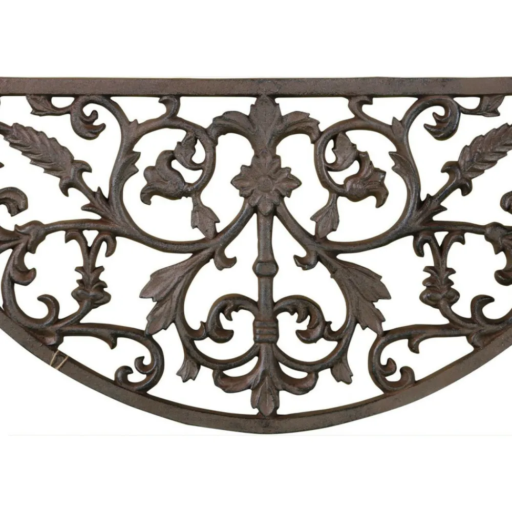 Décoration D'autrefois Entretien De La Maison | DÉCORATION D'AUTREFOIS - Paillasson demi lune fonte fonte marron -