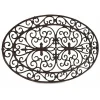 Décoration D'autrefois Objets De Décoration | DÉCORATION D'AUTREFOIS - Paillasson ovale fonte fonte marron -