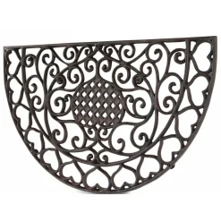 Décoration D'autrefois Objets De Décoration | DÉCORATION D'AUTREFOIS - Paillasson demi-lune fonte fonte marron -
