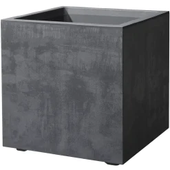 Deroma Pots Et Jardinières | - Bac cubo Millennium, à réserve d'eau, coloris anthracite - L.39cm