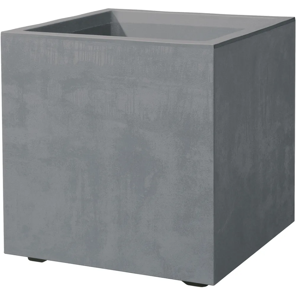Deroma Pots Et Jardinières | - Bac cubo Millennium, à réserve d'eau, coloris ashgrey - L.25cm