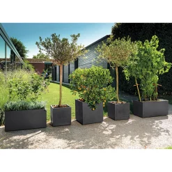 Deroma - Bac muret Millennium, à réserve d'eau, coloris anthracite - L.79cm Best