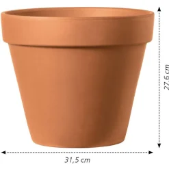 Deroma - Pot Horticole en terre cuite Ø 31,5 x H. 27,6cm Best