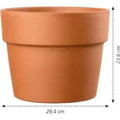 Deroma Cache-Pots Et Bacs D'Intérieur|Pots Et Jardinières | - Pot Vaso Perfetto Cotto en terre cuite D.29 x H.23,6cm