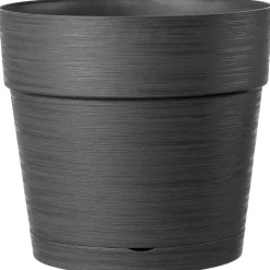 Deroma - Pot Vaso Save R à réserve d'eau en plastique Anthracite Ø29cm Hot