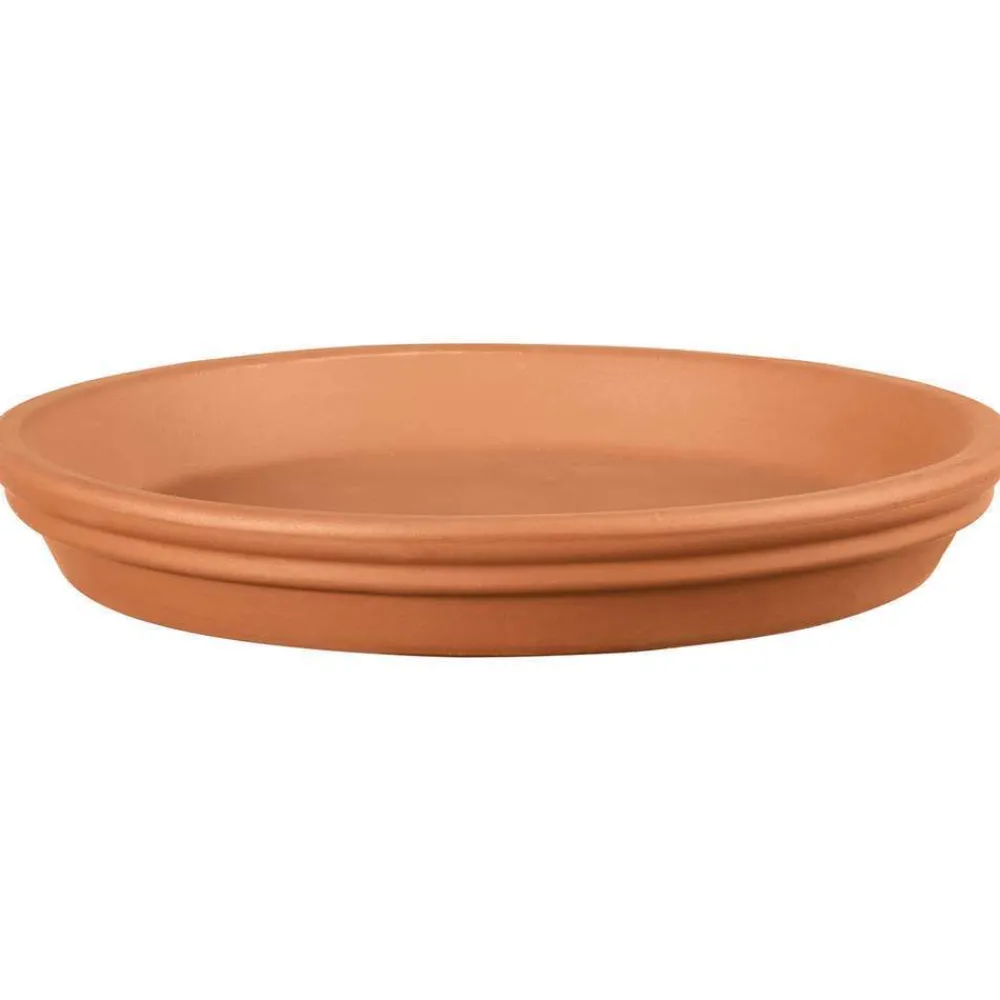 Deroma - Soucoupe Imperméable en terre cuite Ø 25,1 x H. 3,3cm Best