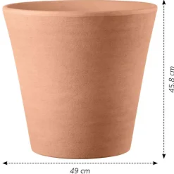 Deroma - Vase Conico Primitivo White en terre cuite Ø 49 x H. 45,8cm Online