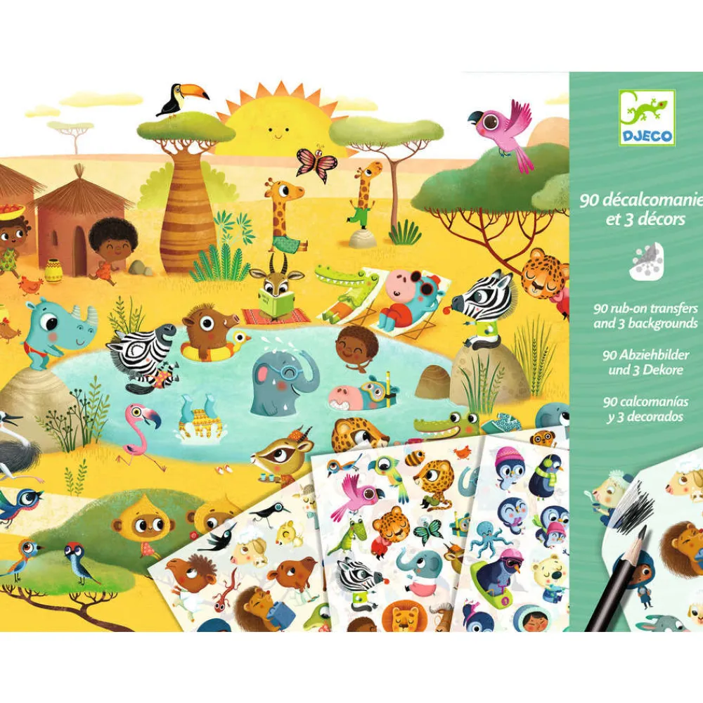 Djeco - Decalcos savane desert pole nord Online