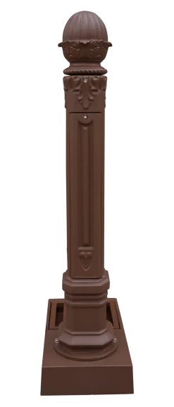 Dommartin - Fontaine borne griffon avec vasque style corten (ral mars 2525) avec robinet colvert h. 110cm x l. 51cm Online
