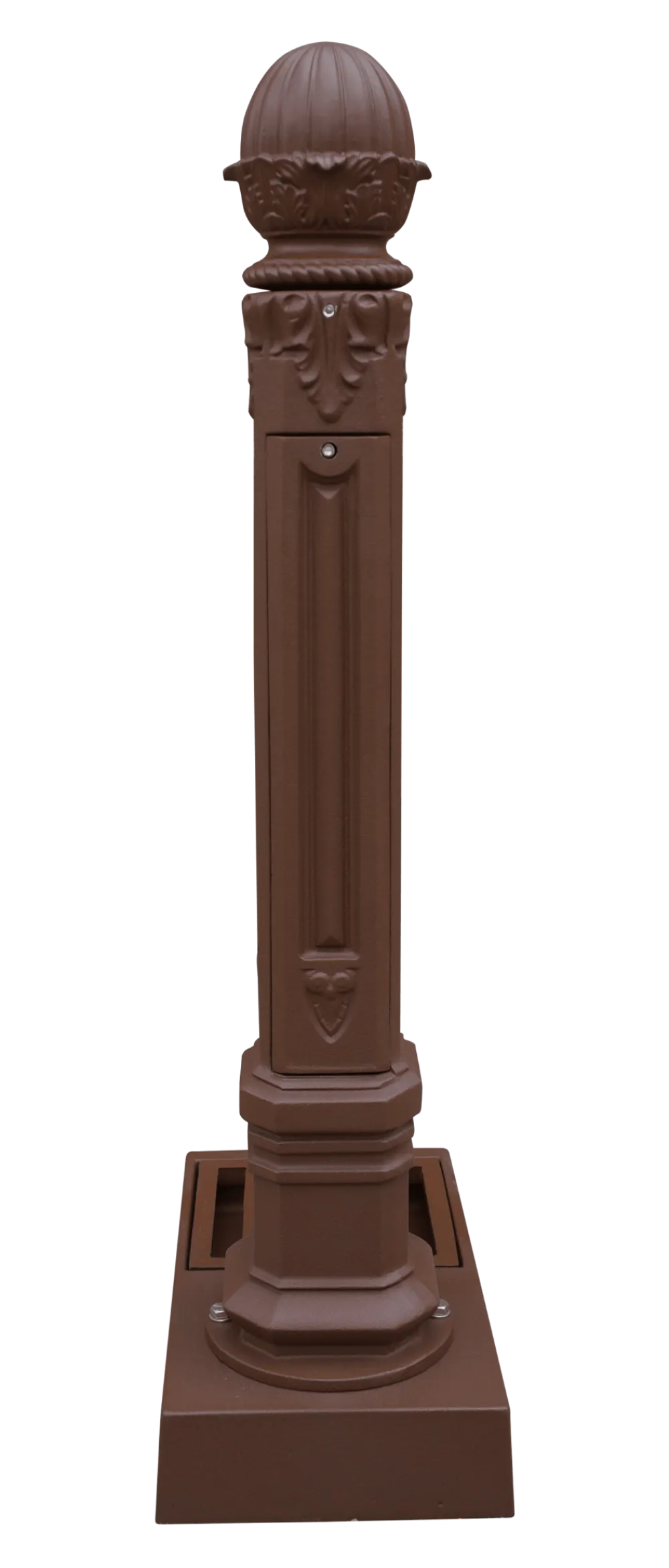 Dommartin - Fontaine borne griffon avec vasque style corten (ral mars 2525) avec robinet colvert h. 110cm x l. 51cm Online