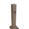 Dommartin - Fontaine borne pixel avec vasque taupe avec robinet rounded h. 103cm x l. 5 Outlet