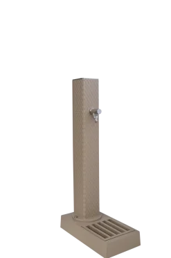 Dommartin - Fontaine borne pixel avec vasque taupe avec robinet rounded h. 103cm x l. 5 Outlet