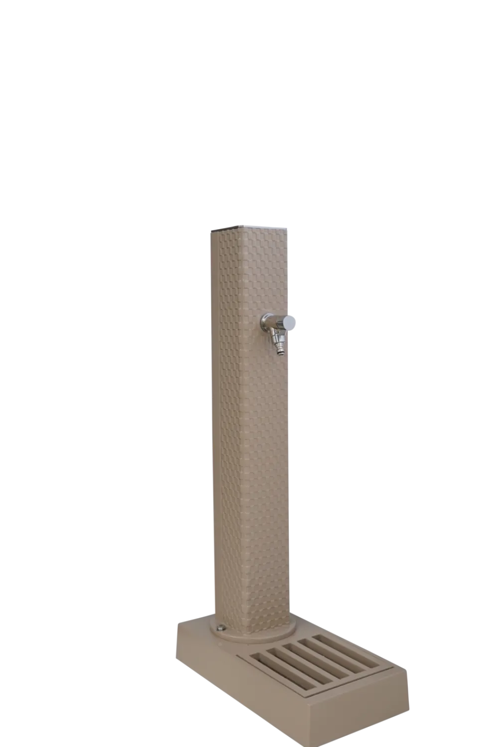 Dommartin - Fontaine borne pixel avec vasque taupe avec robinet rounded h. 103cm x l. 5 Outlet