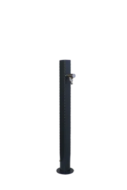 Dommartin - Fontaine borne téthys gris 7016 avec robinet rounded h. 95cm x l. 15cm Online