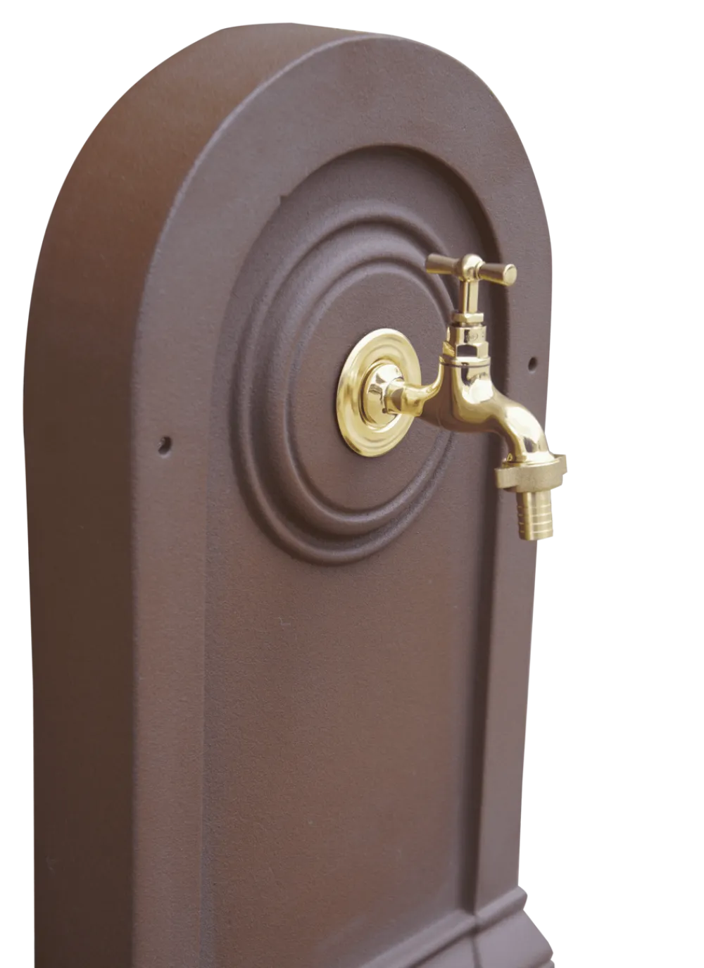 Dommartin Bassins Et Fontaines | - Fontaine citadine style corten (ral mars 2525) avec robinet standard h. 70cm x l. 35cm