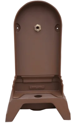 Dommartin Bassins Et Fontaines | - Fontaine citadine style corten (ral mars 2525) avec robinet standard h. 70cm x l. 35cm