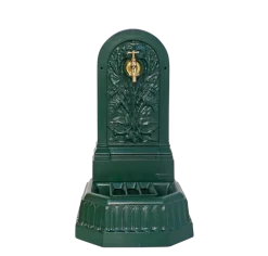 Dommartin Bassins Et Fontaines | - Fontaine triton vert anglais avec robinet standard h. 70cm x l. 35cm