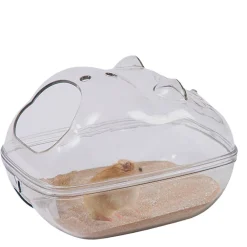 Downypaws - Bac à litière pour chat pour hamster -13*9*9cm 360° transparent Discount