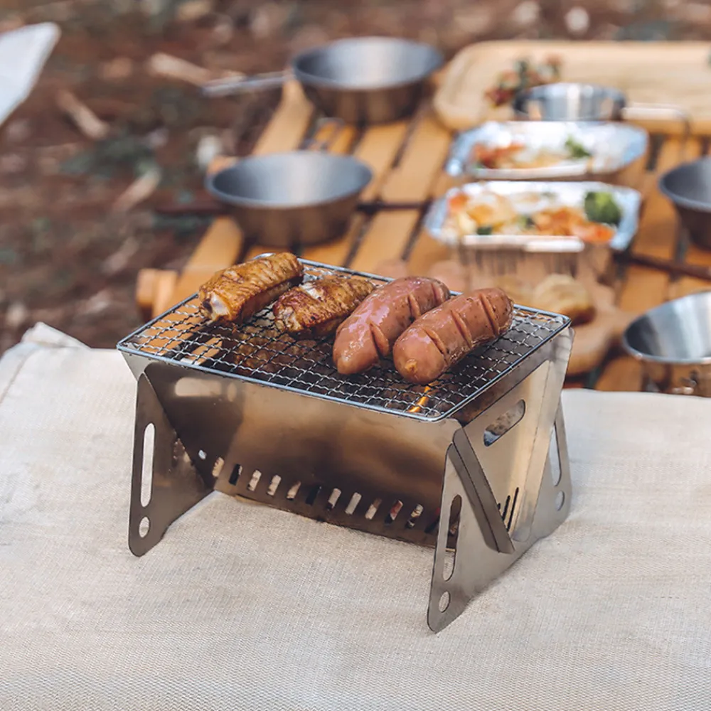 Downypaws - Barbecue pliable en acier inoxydable