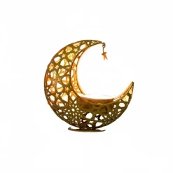 Downypaws - Candélabre - porte - arôme en forme de lune en métal creusé (11*11*5.4 cm) Online