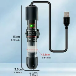 Downypaws Pompes, Filtres, Chauffages Et Accessoires | - Chauffage aquarium mini usb - protection surchauffe